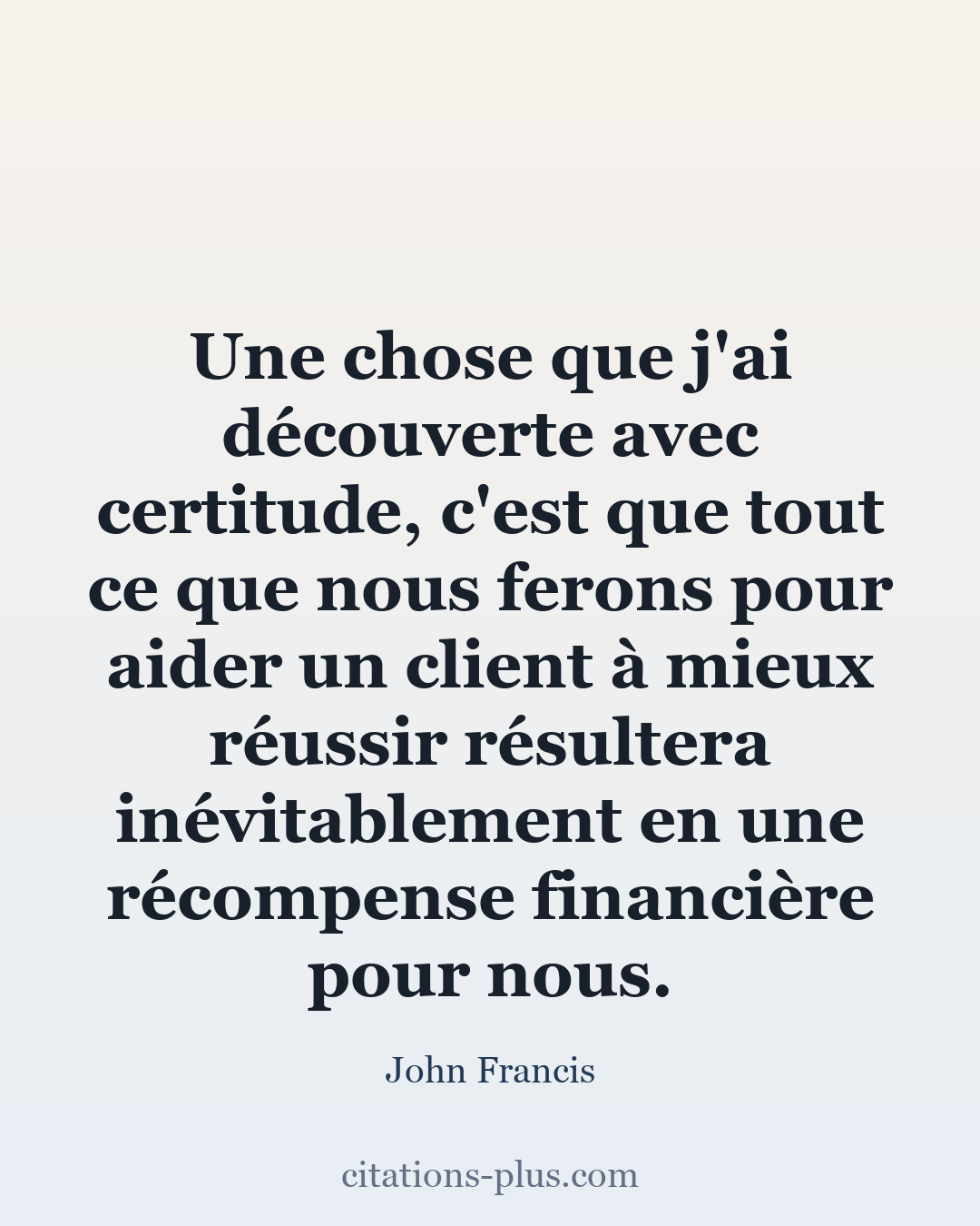 Carte Premium clair — John Francis