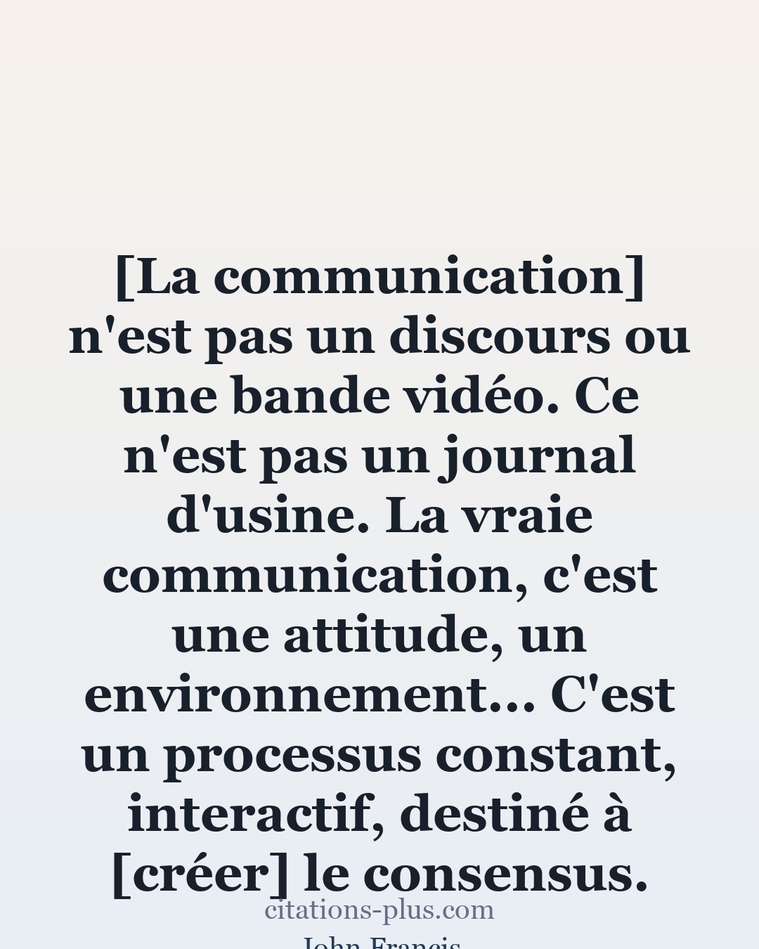 Carte Premium clair — John Francis