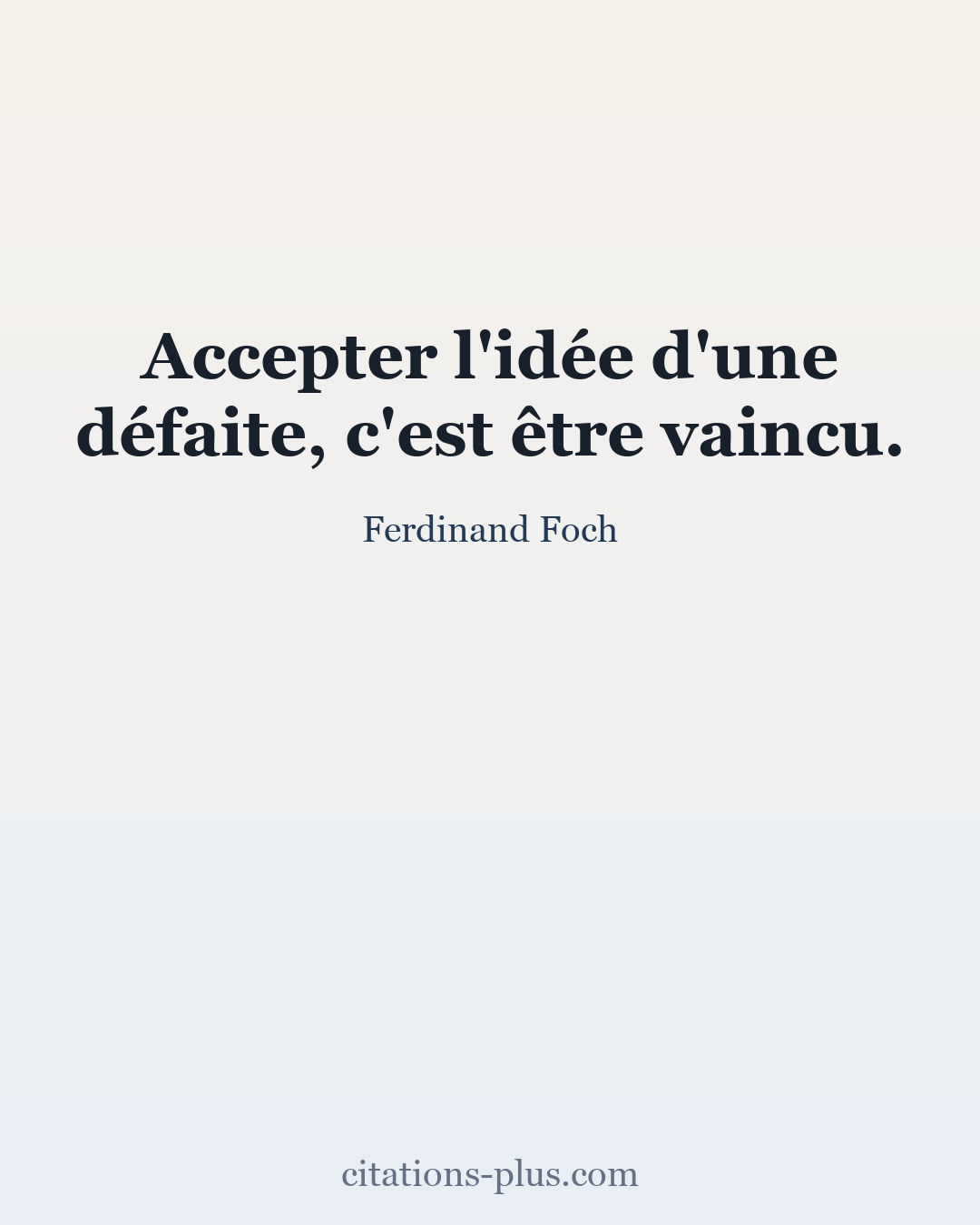 Carte Premium clair — Ferdinand Foch