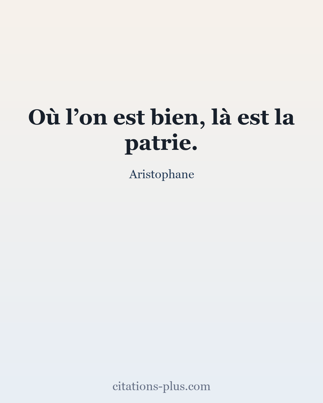 Carte Premium clair — Aristophane