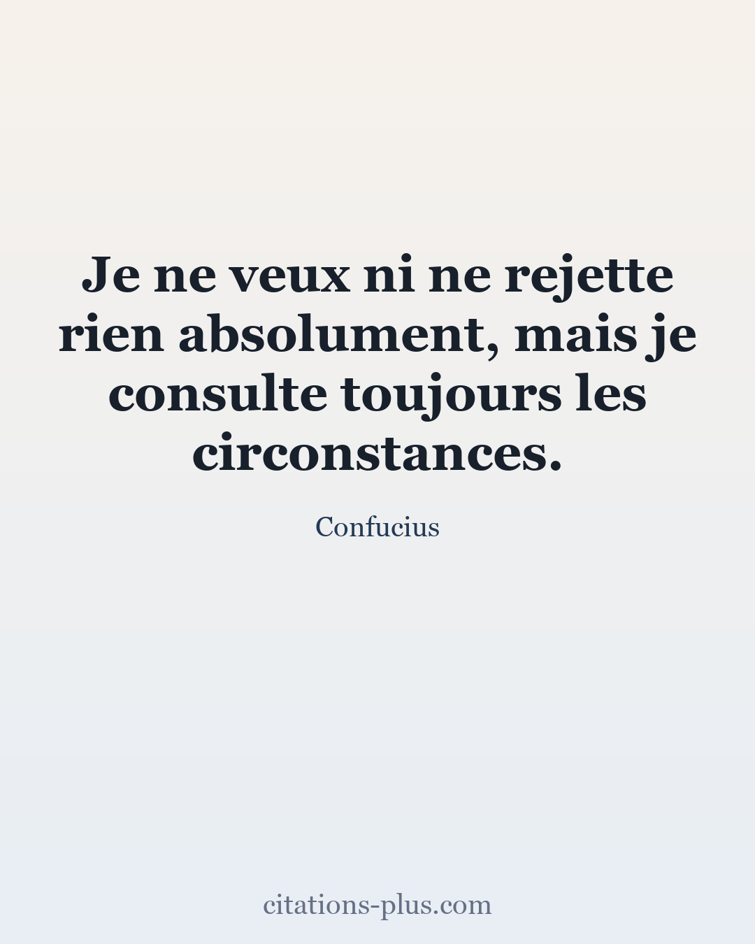 Carte Premium clair — Confucius