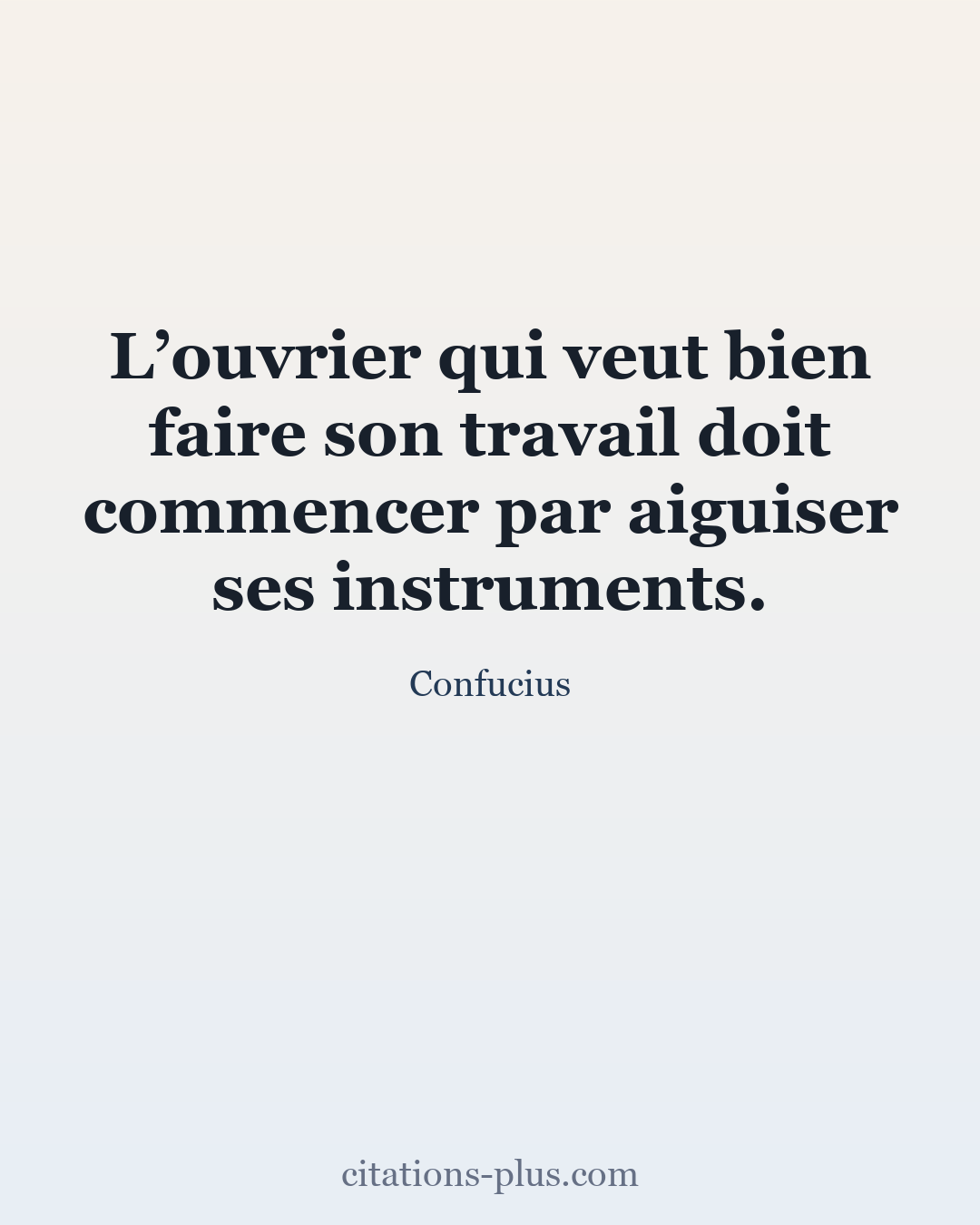 Carte Premium clair — Confucius