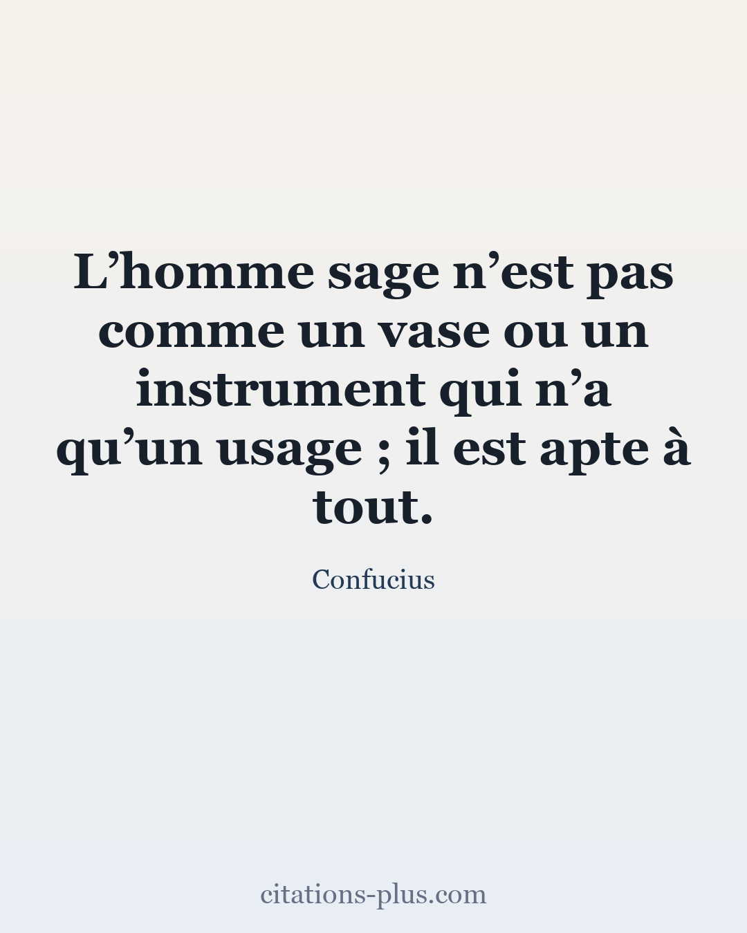 Carte Premium clair — Confucius