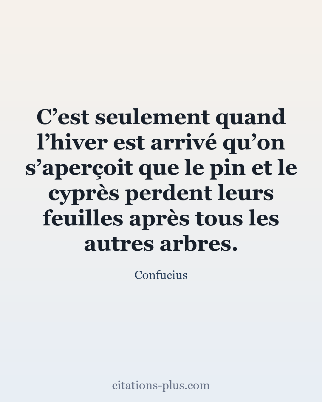 Carte Premium clair — Confucius