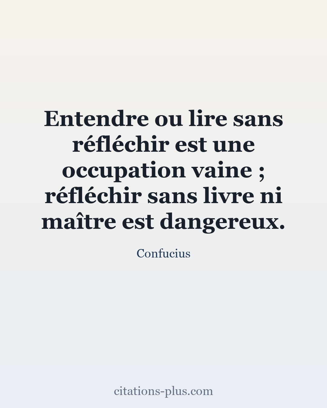 Carte Premium clair — Confucius