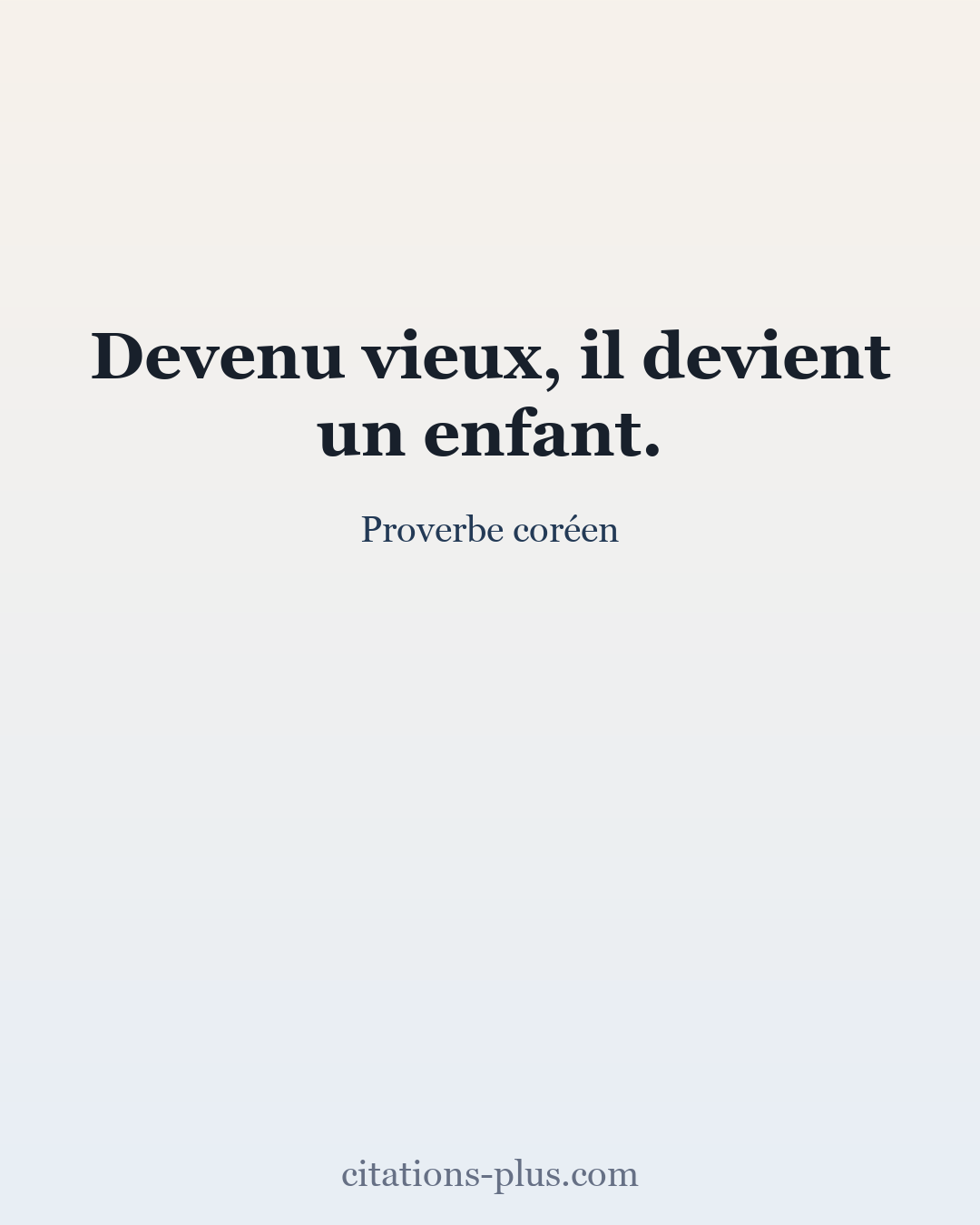 Carte Premium clair — Proverbe coréen