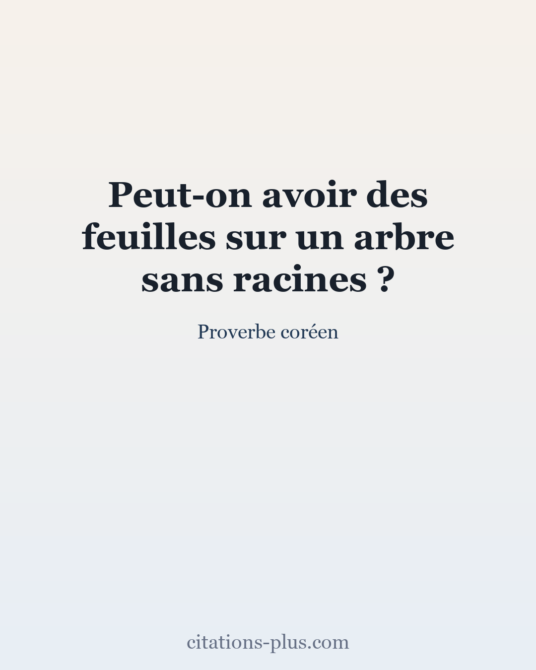Carte Premium clair — Proverbe coréen