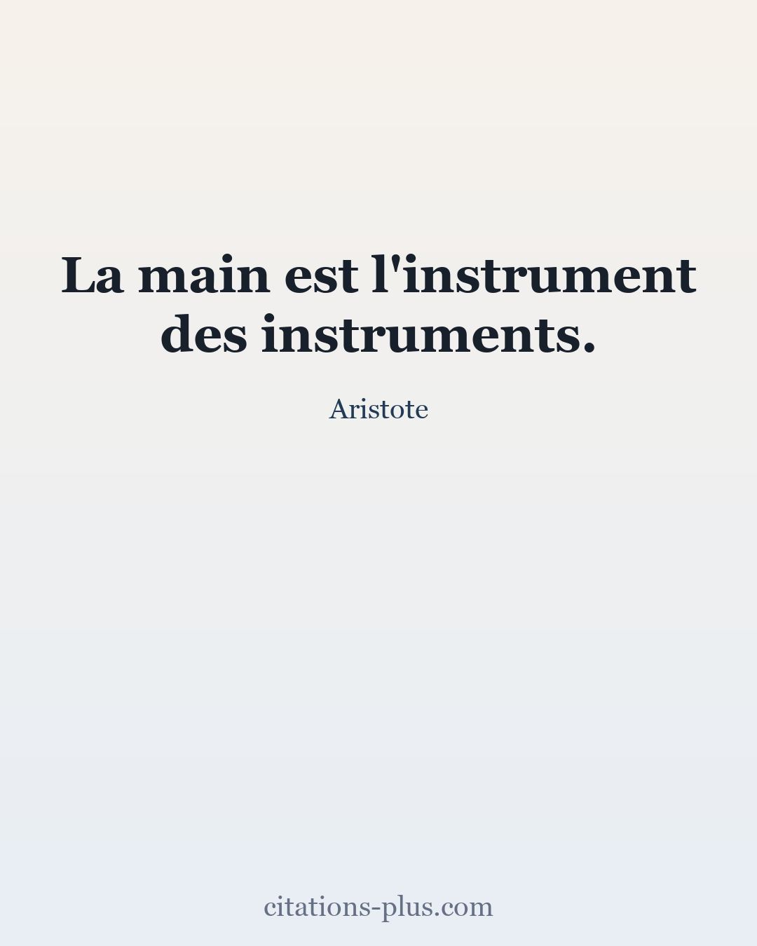 Carte Premium clair — Aristote