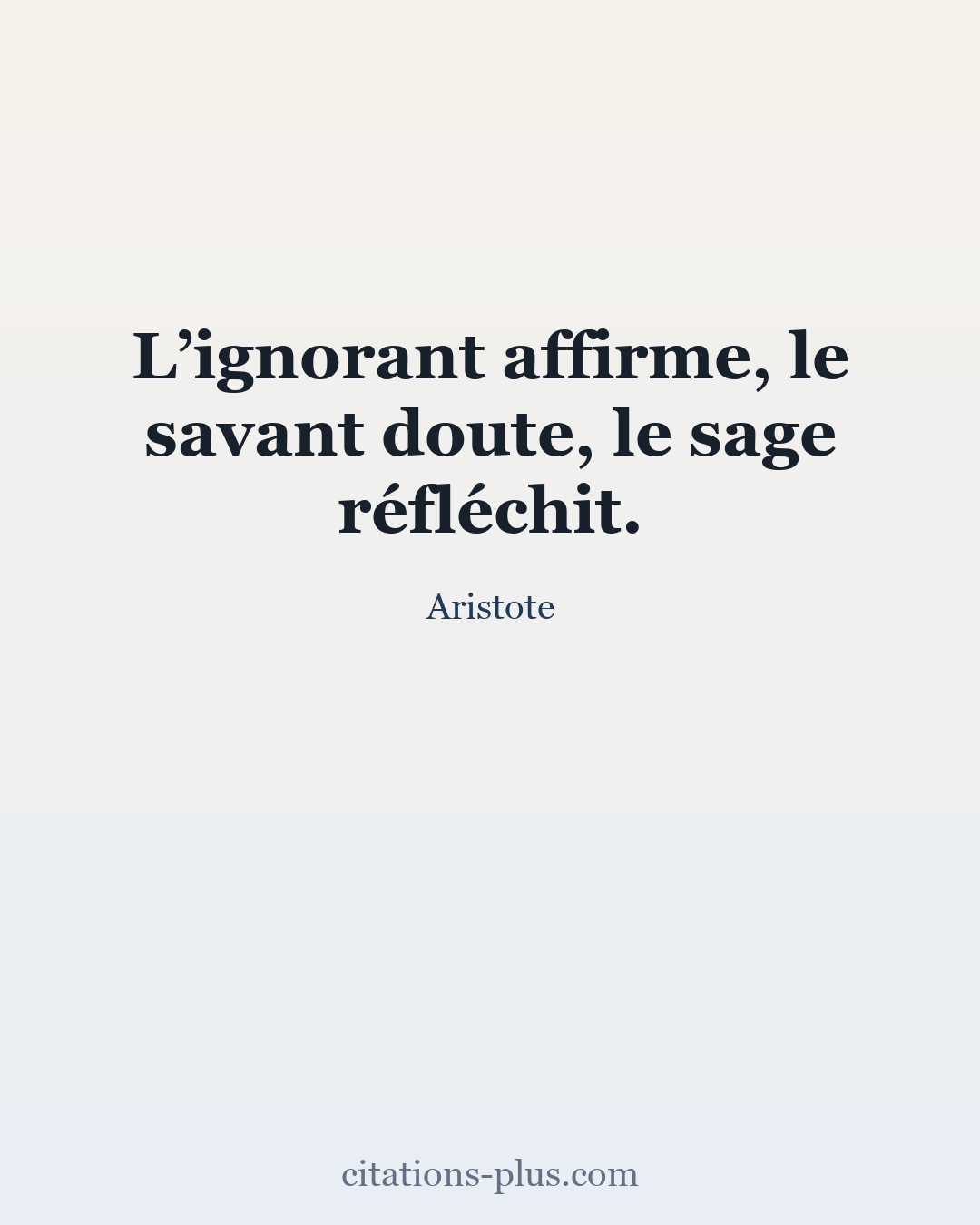 Carte Premium clair — Aristote