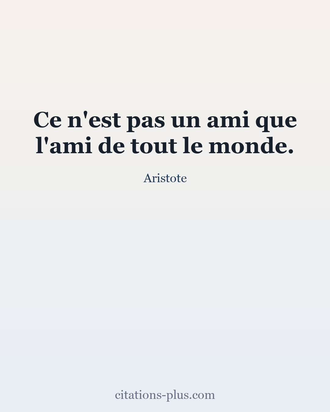 Carte Premium clair — Aristote