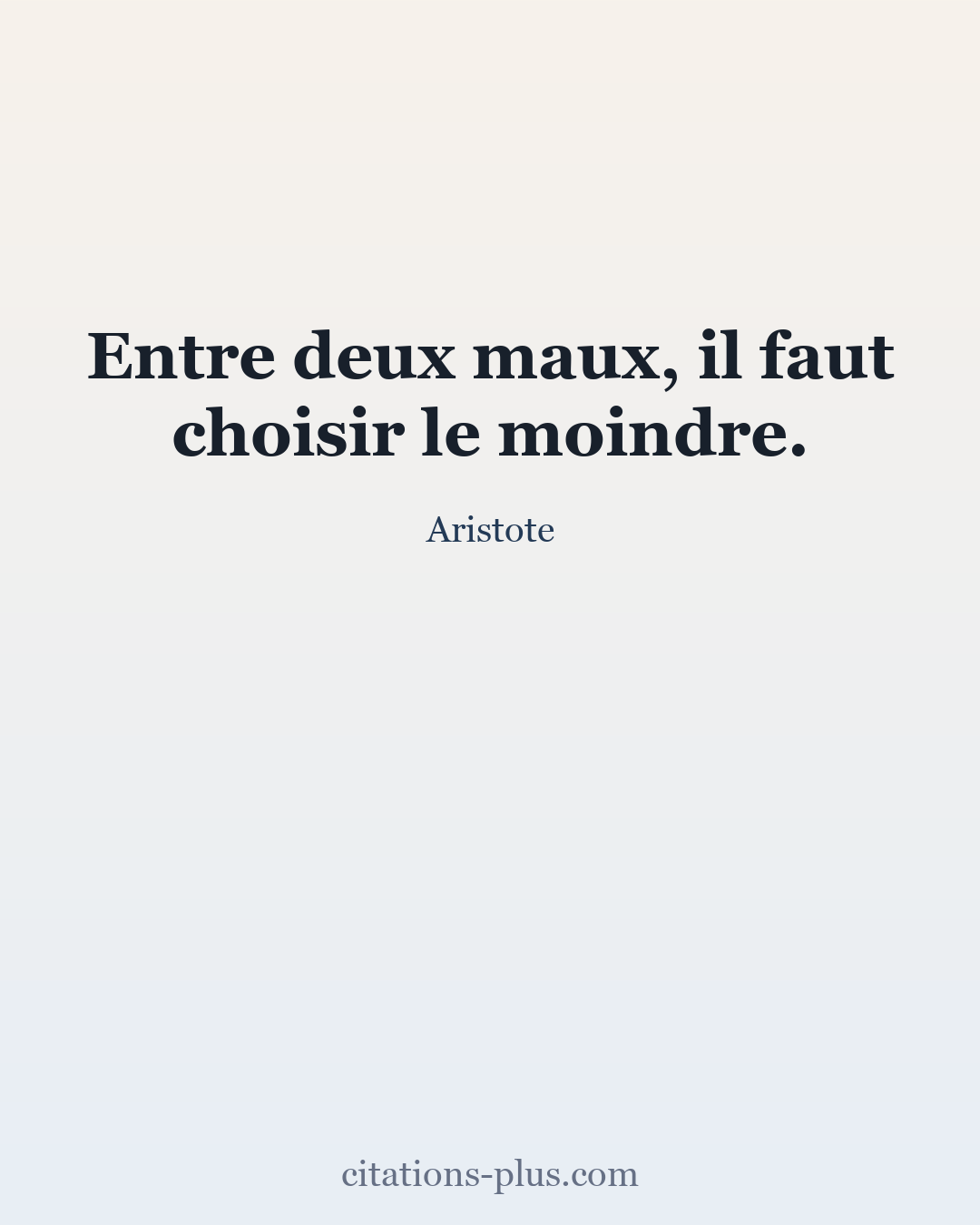 Carte Premium clair — Aristote
