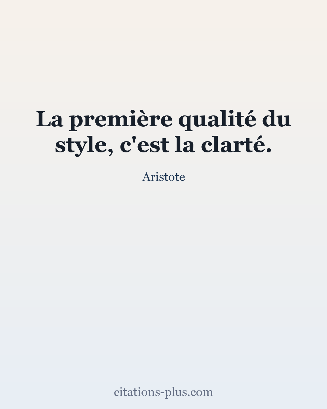 Carte Premium clair — Aristote