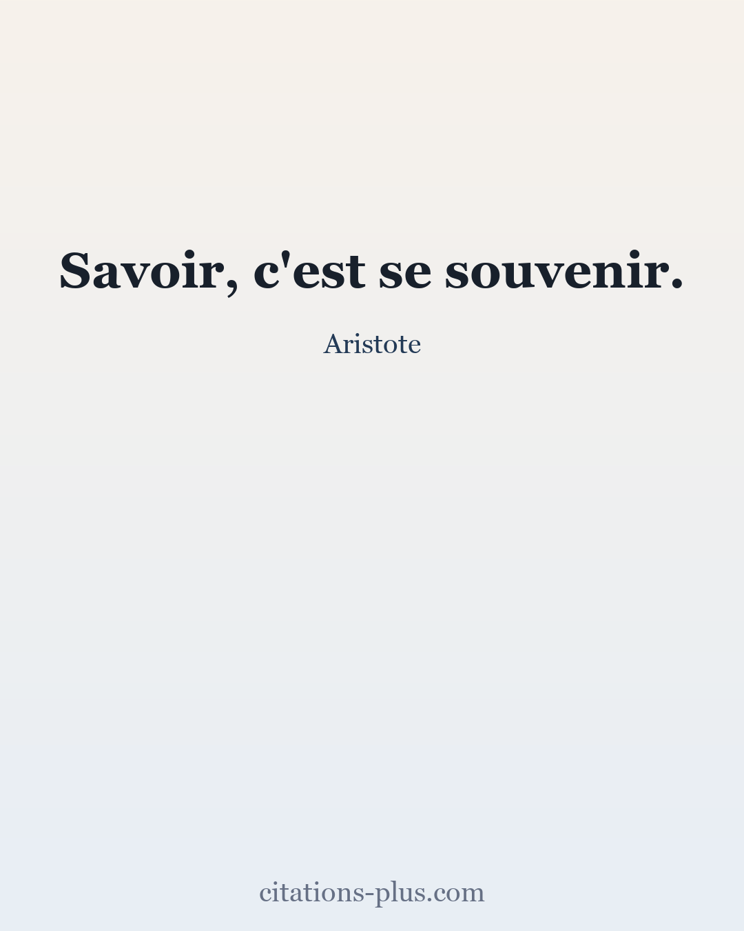 Carte Premium clair — Aristote