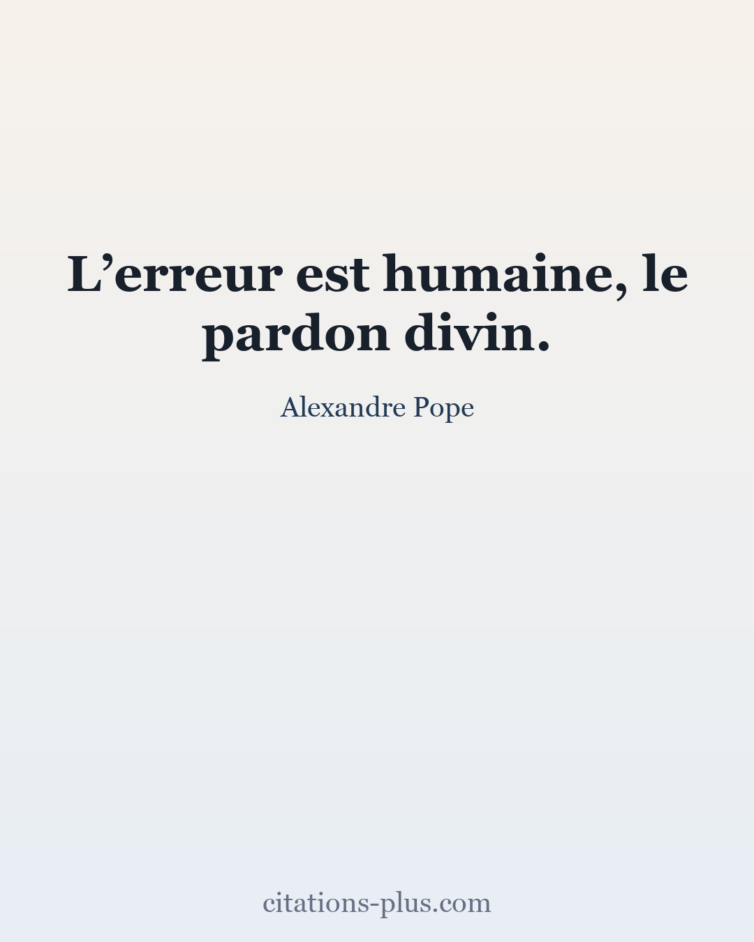 Carte Premium clair — Alexandre Pope