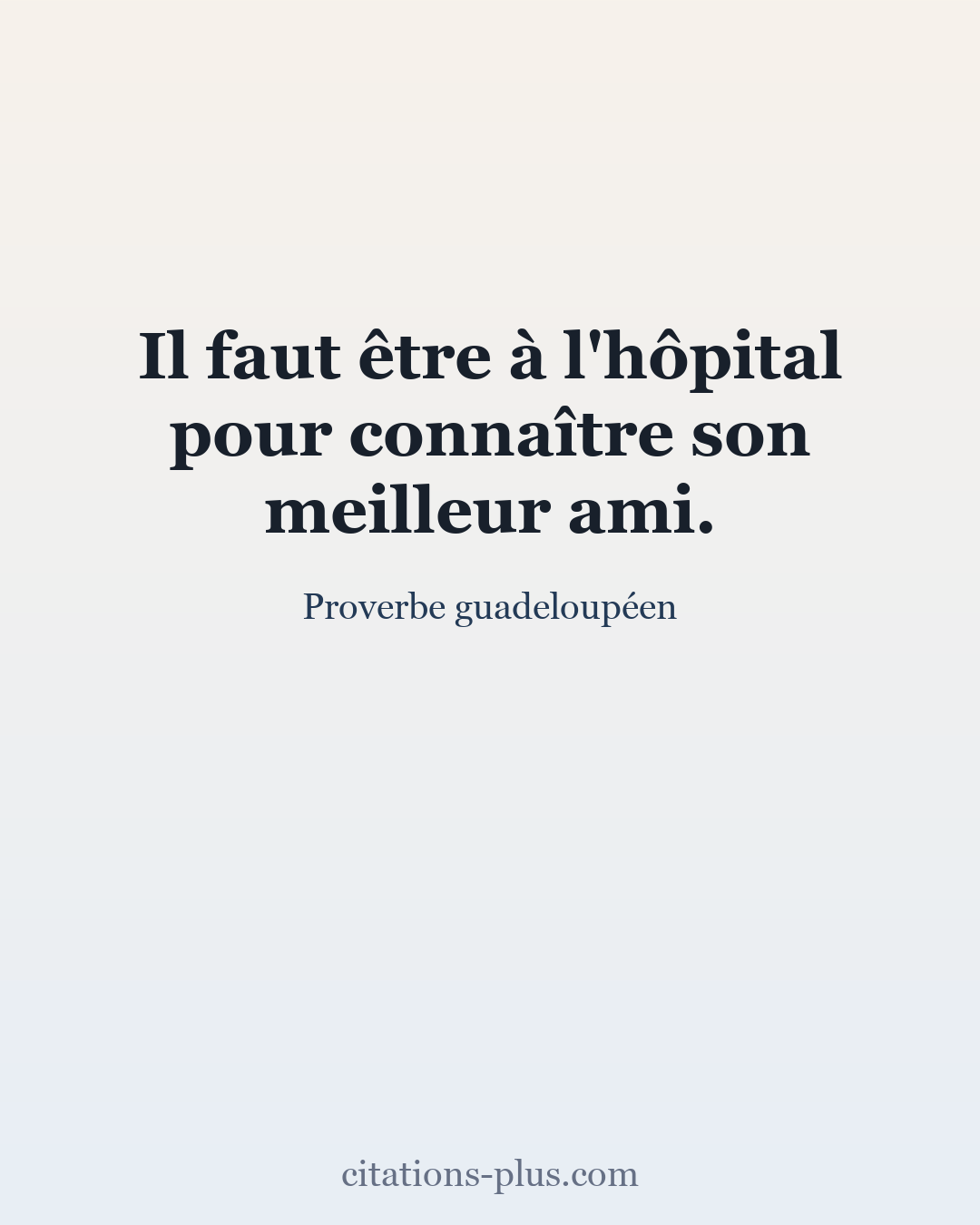 Carte Premium clair — Proverbe guadeloupéen