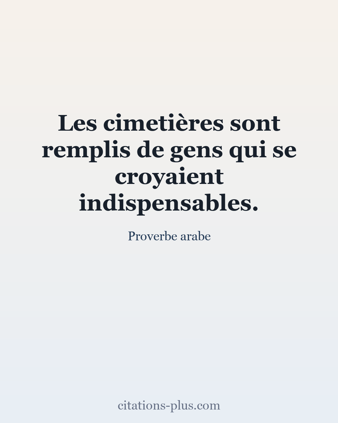 Carte Premium clair — Proverbe arabe