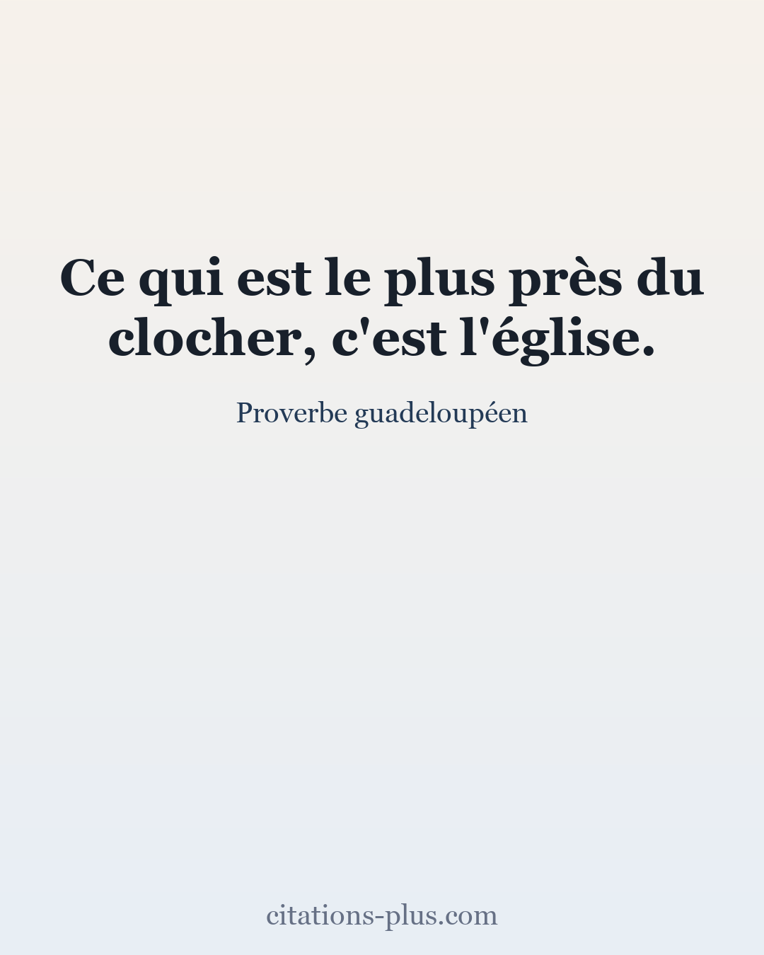 Carte Premium clair — Proverbe guadeloupéen