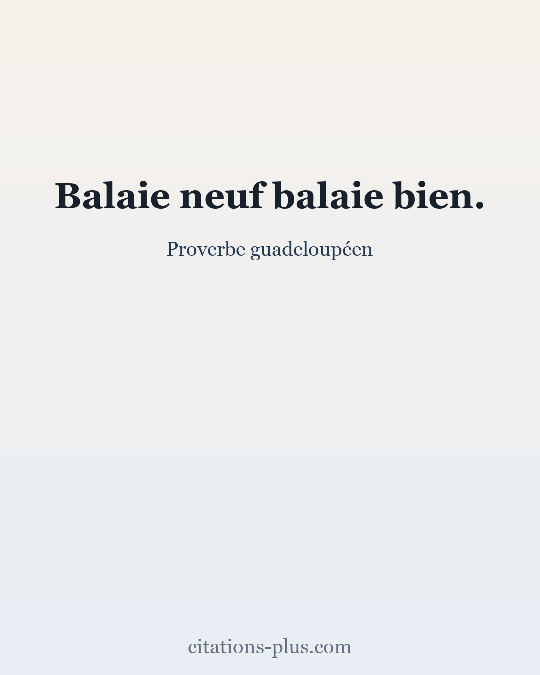 Carte Premium clair — Proverbe guadeloupéen