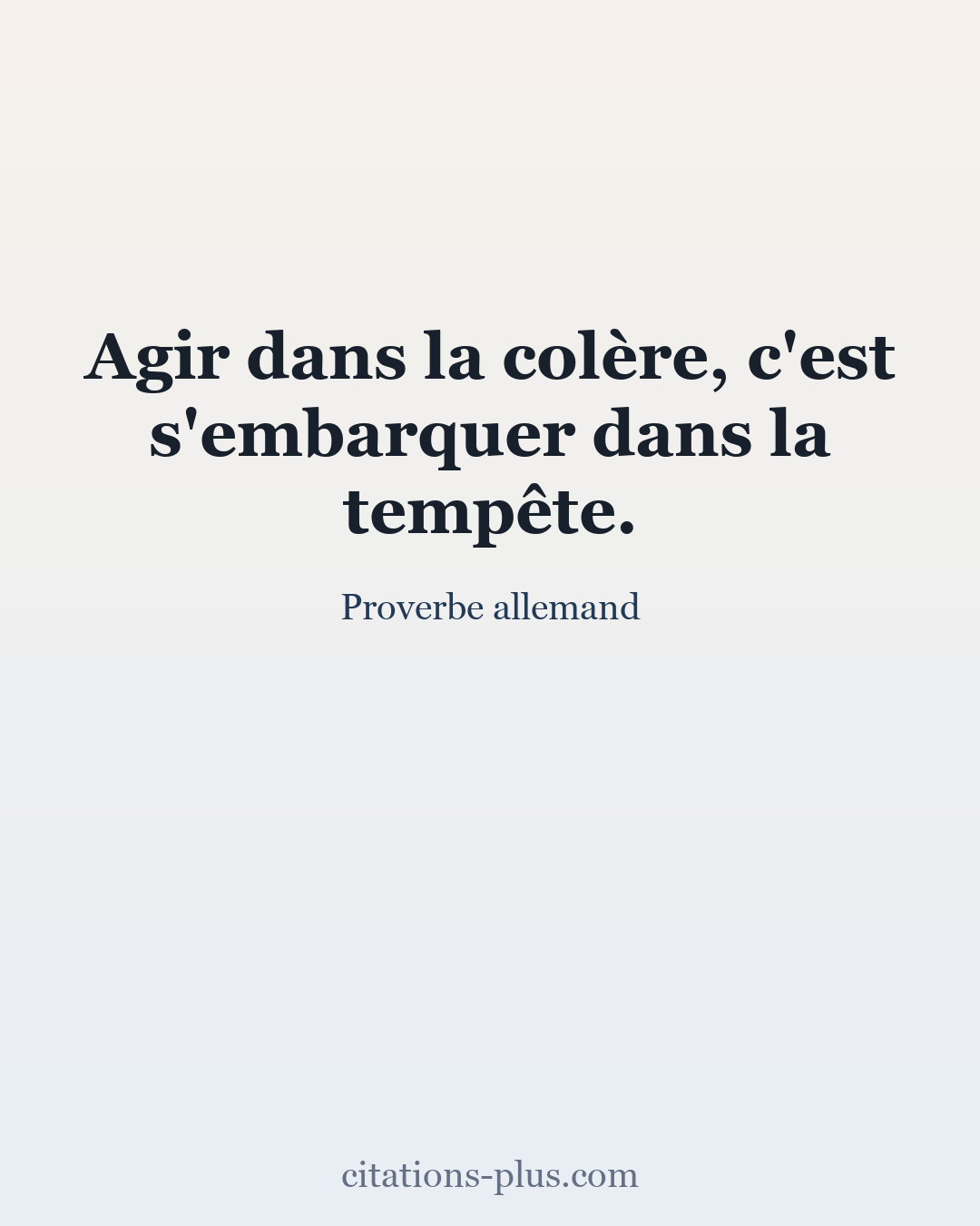 Carte Premium clair — Proverbe allemand