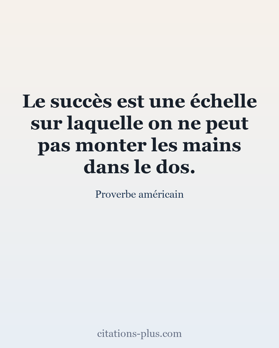 Carte Premium clair — Proverbe américain