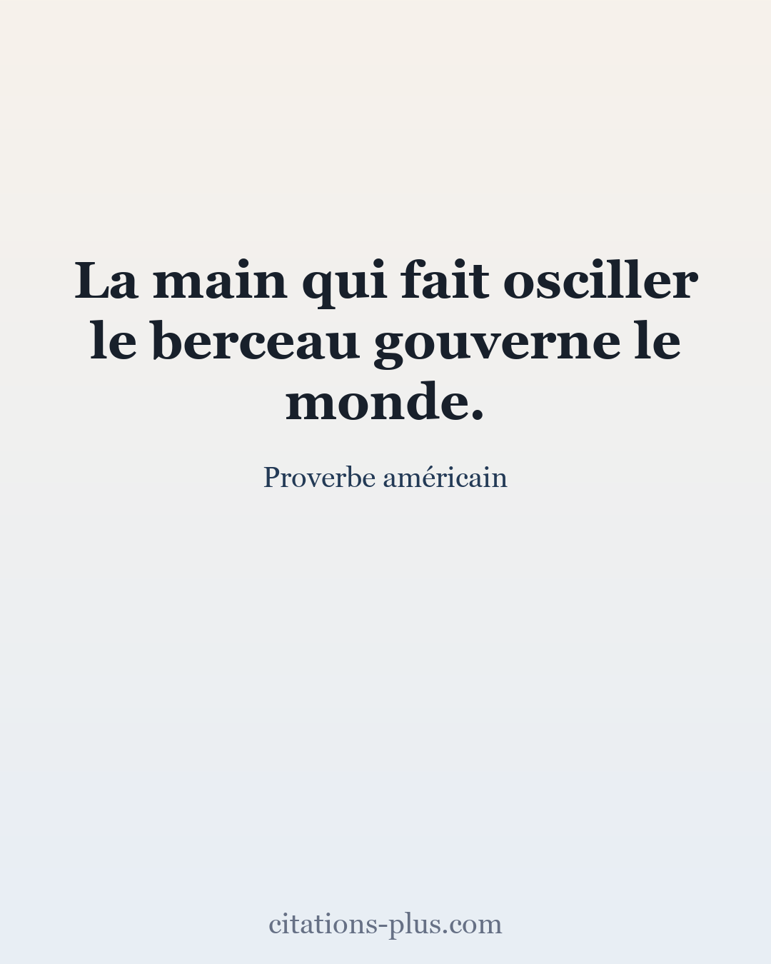 Carte Premium clair — Proverbe américain