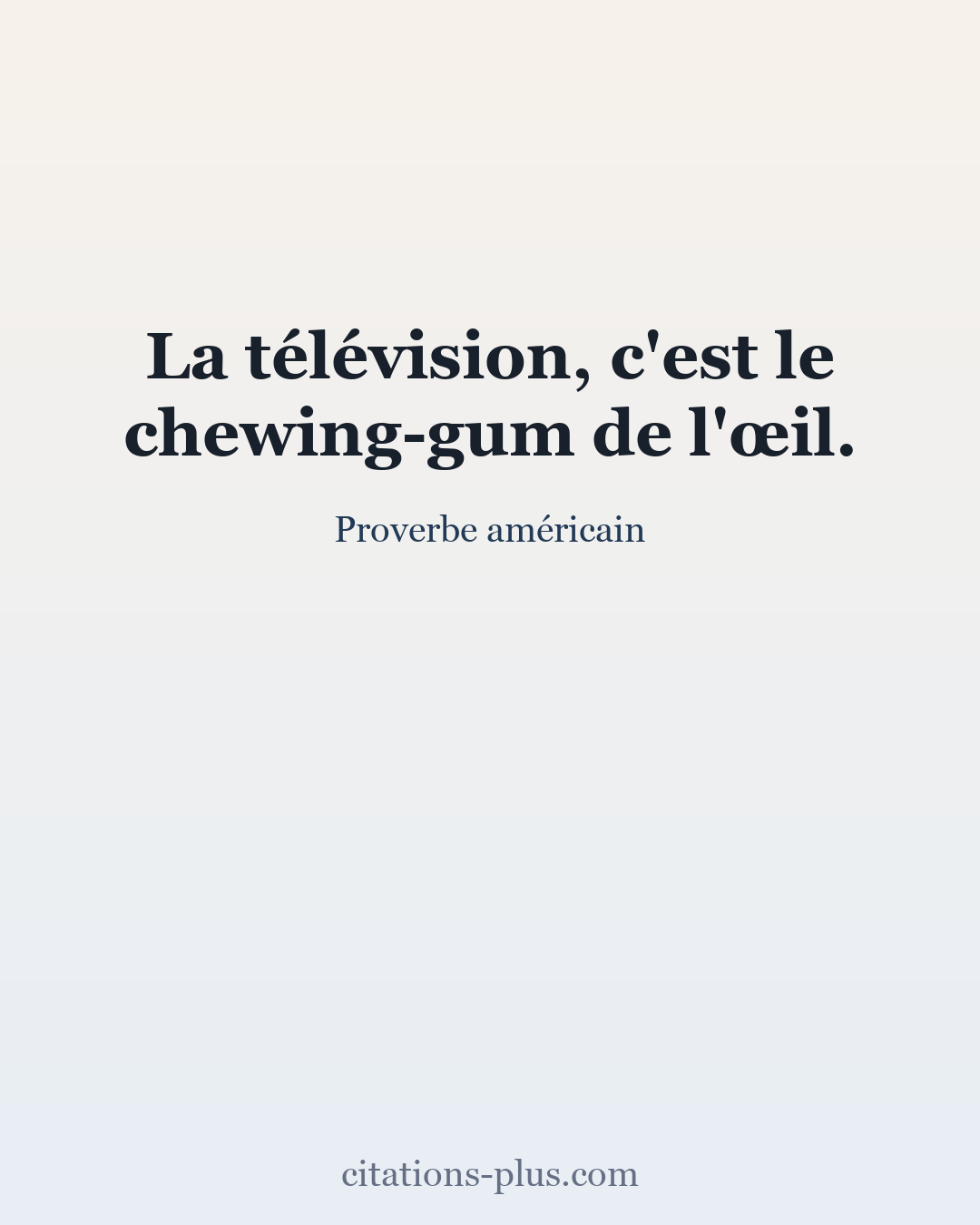 Carte Premium clair — Proverbe américain