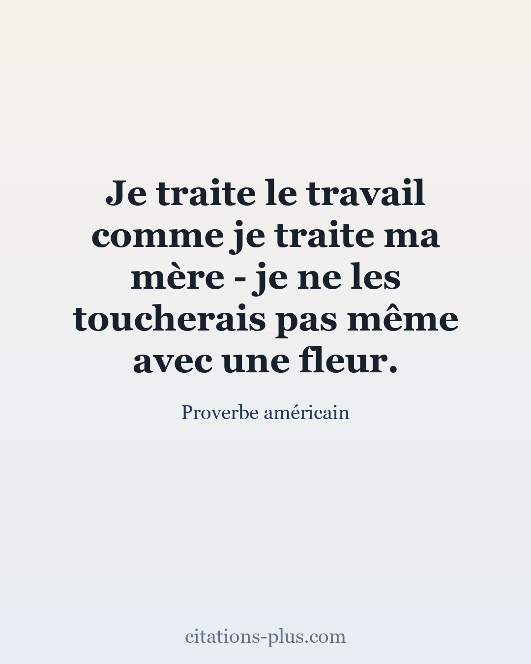 Carte Premium clair — Proverbe américain