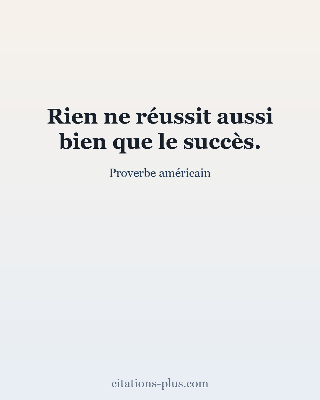 Carte Premium clair — Proverbe américain