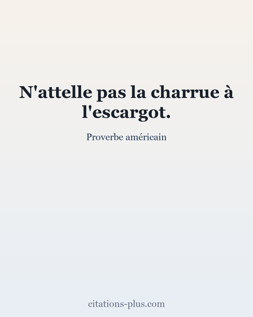 Carte Premium clair — Proverbe américain