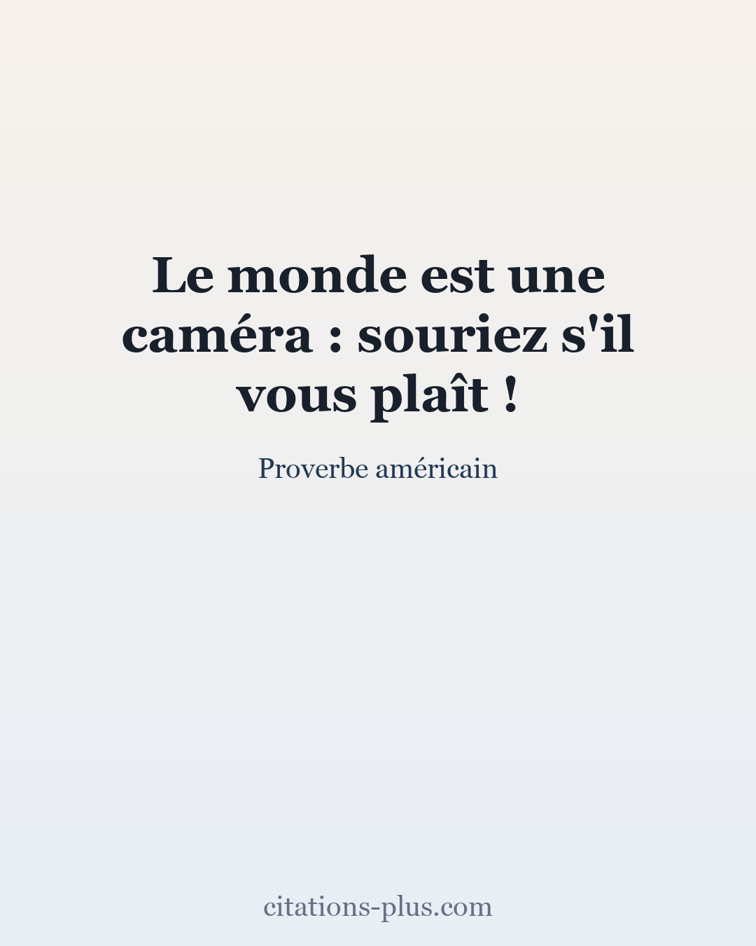 Carte Premium clair — Proverbe américain