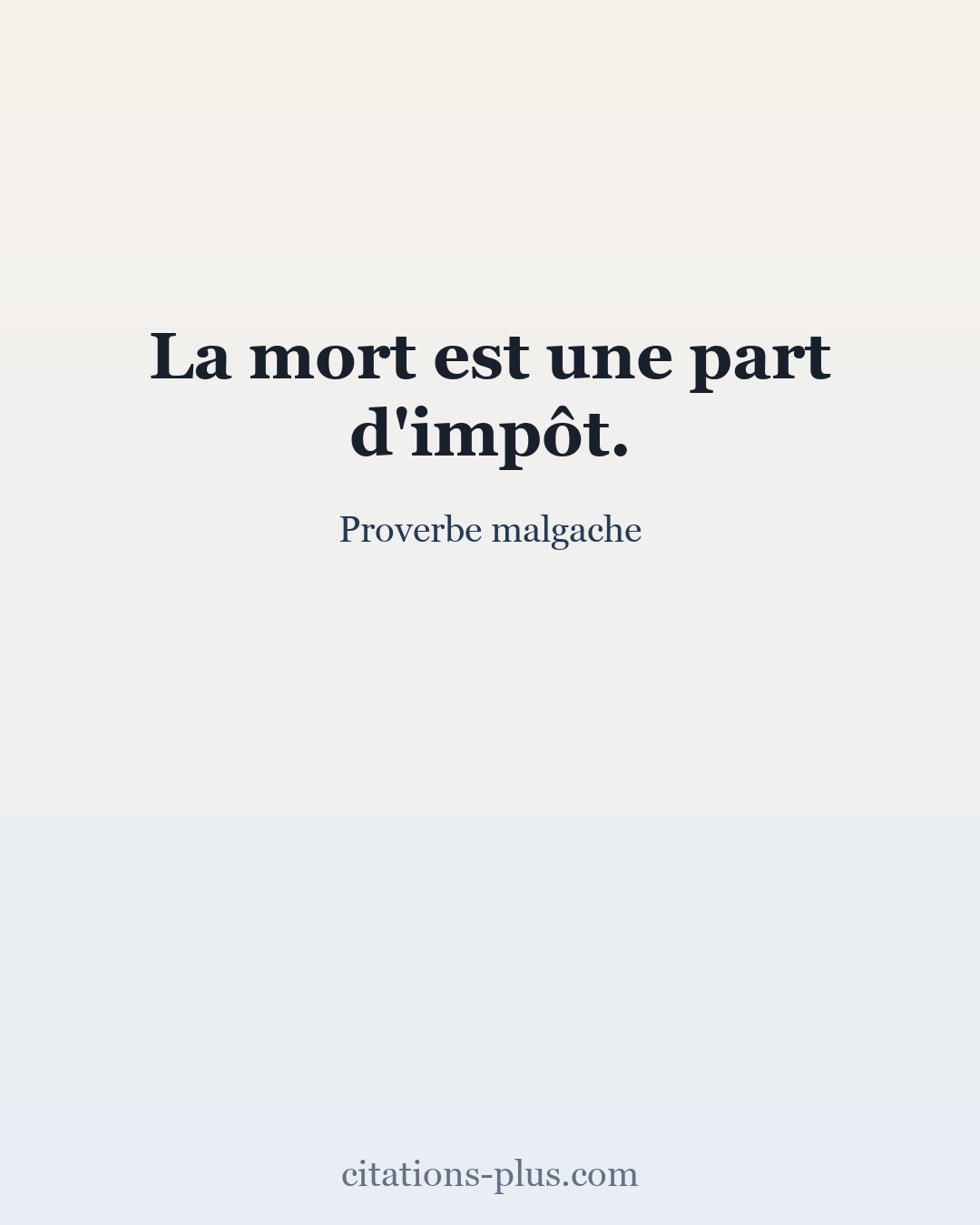 Carte Premium clair — Proverbe malgache