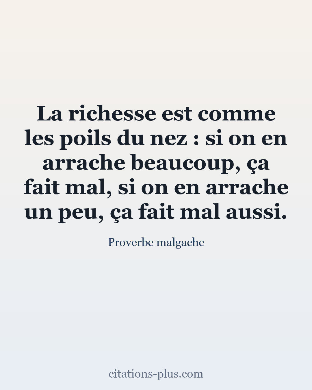 Carte Premium clair — Proverbe malgache