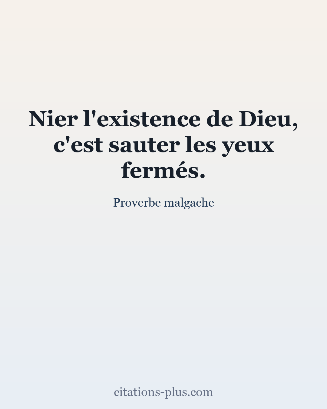 Carte Premium clair — Proverbe malgache