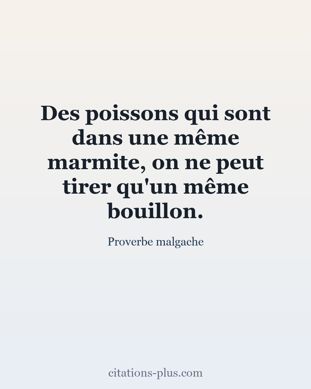 Carte Premium clair — Proverbe malgache