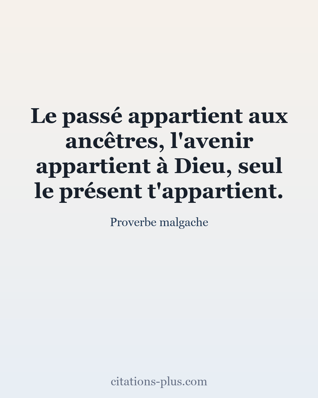 Carte Premium clair — Proverbe malgache