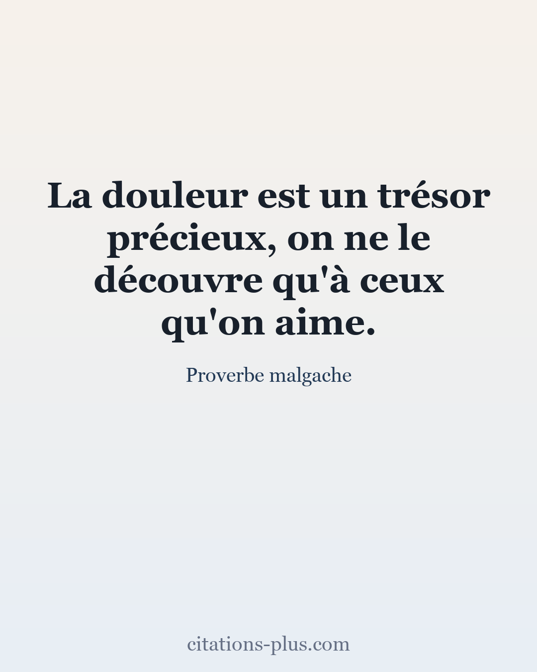 Carte Premium clair — Proverbe malgache