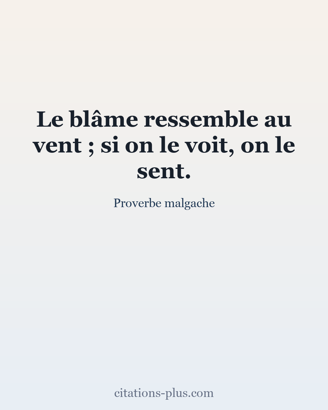 Carte Premium clair — Proverbe malgache
