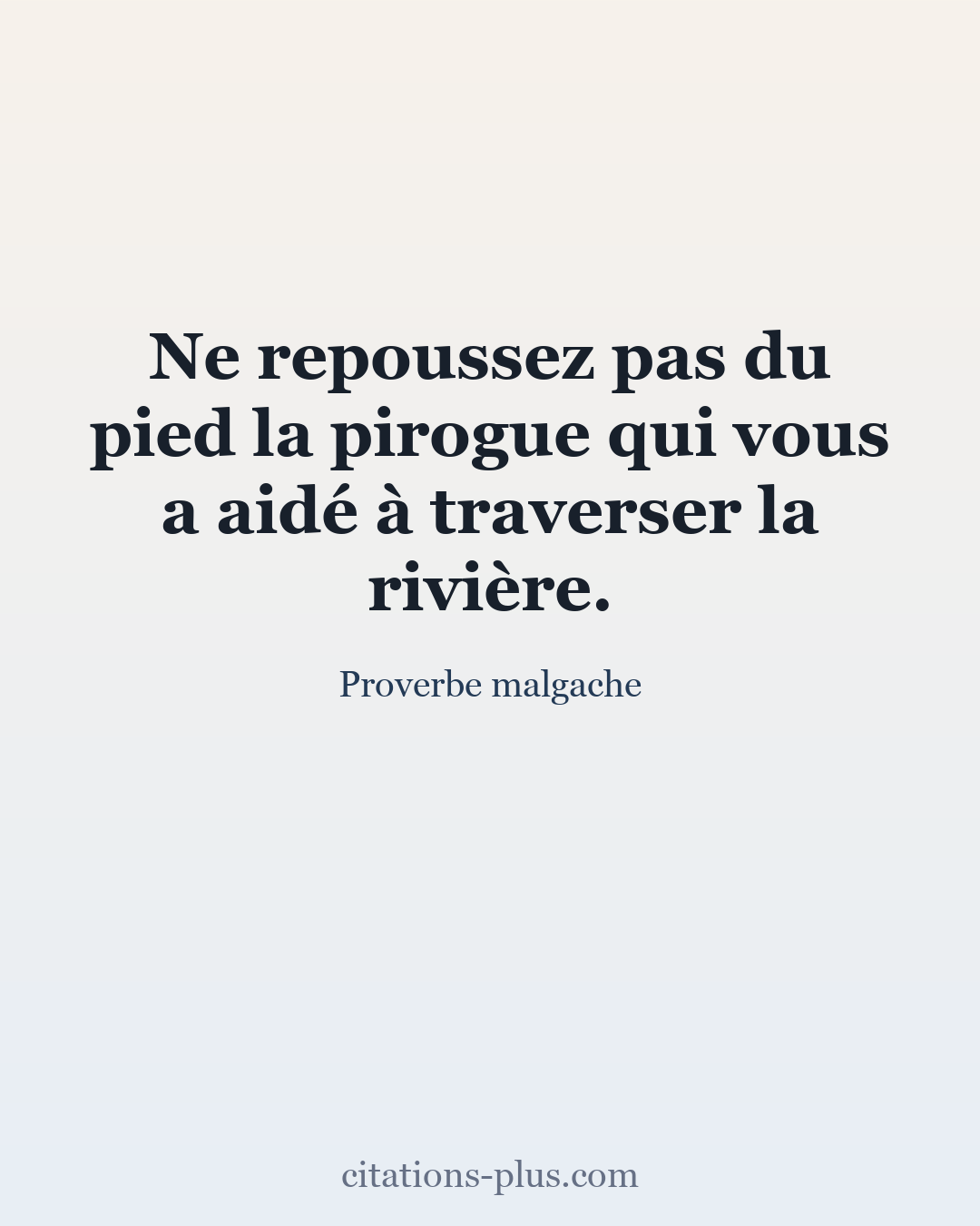 Carte Premium clair — Proverbe malgache