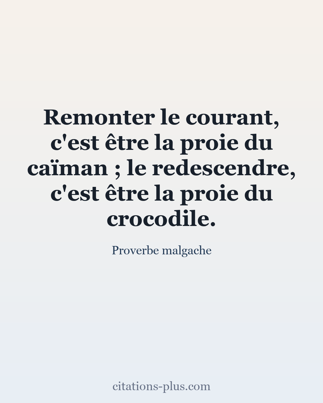 Carte Premium clair — Proverbe malgache