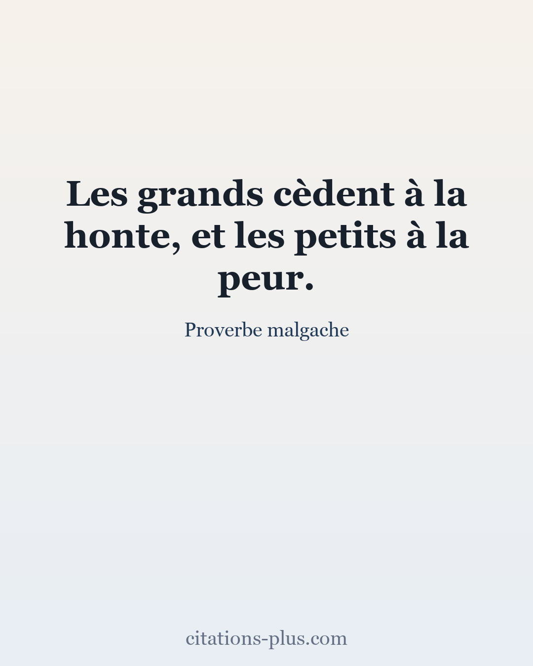 Carte Premium clair — Proverbe malgache