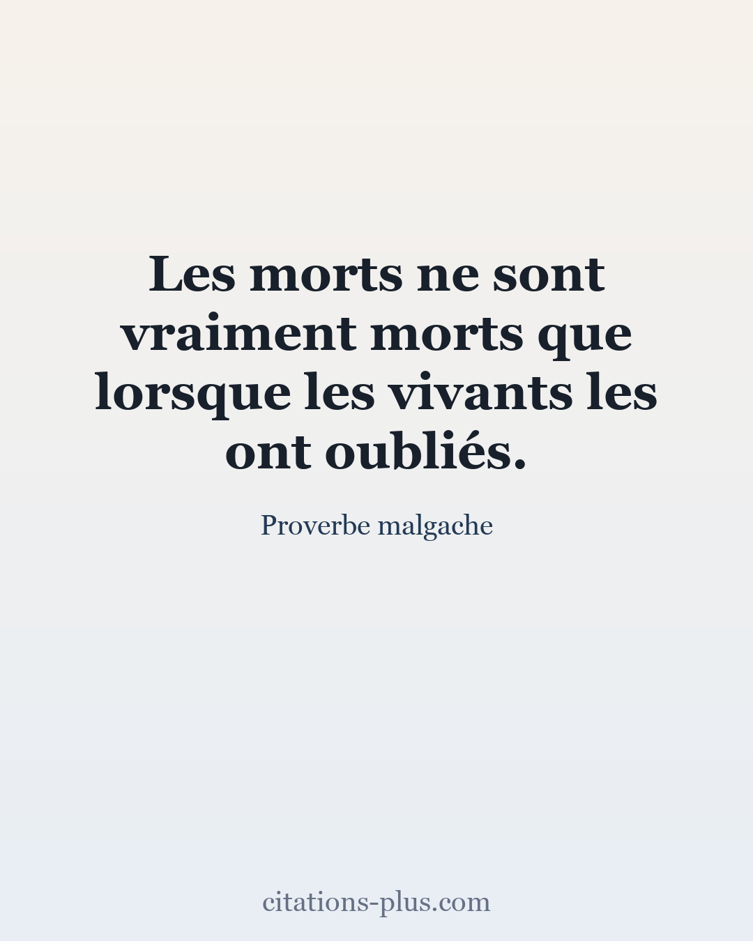 Carte Premium clair — Proverbe malgache