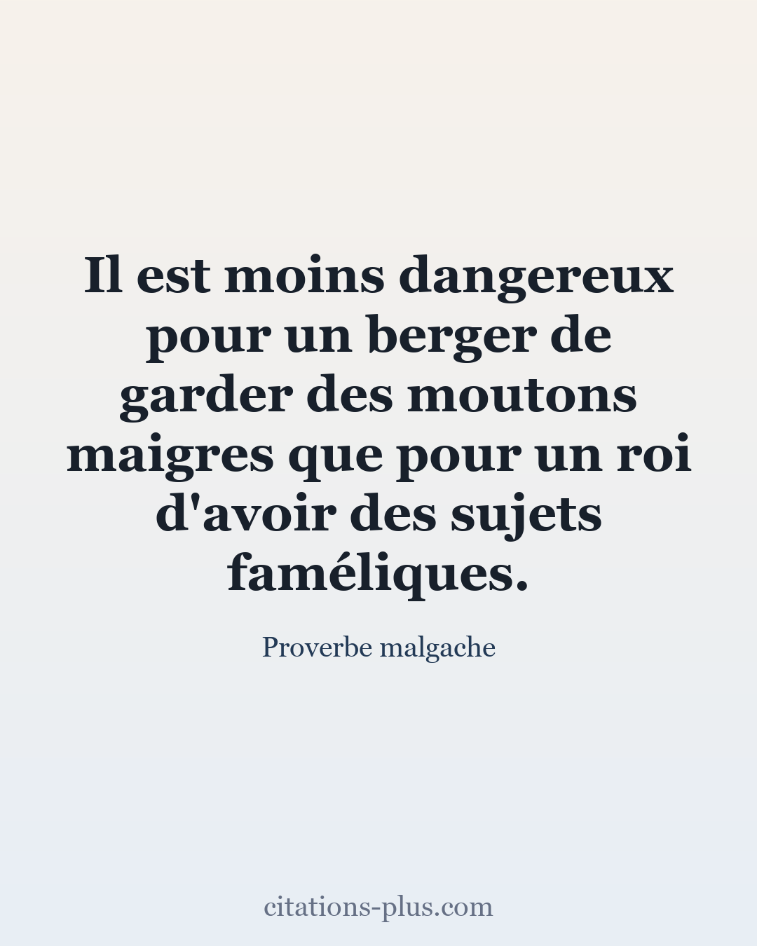 Carte Premium clair — Proverbe malgache