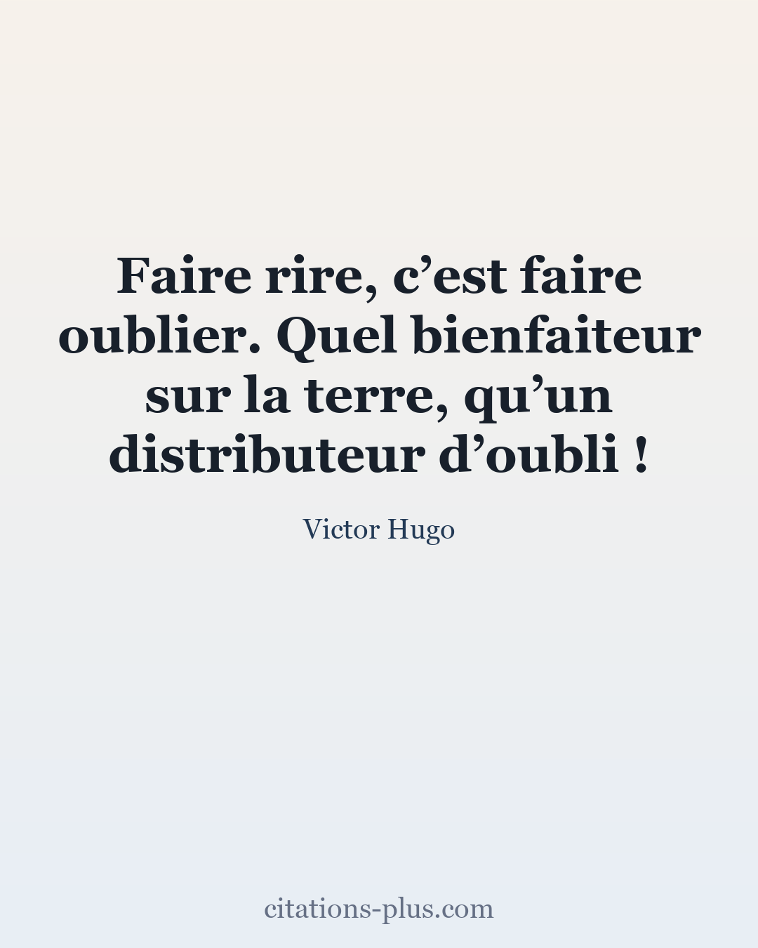 Carte Premium clair — Victor Hugo