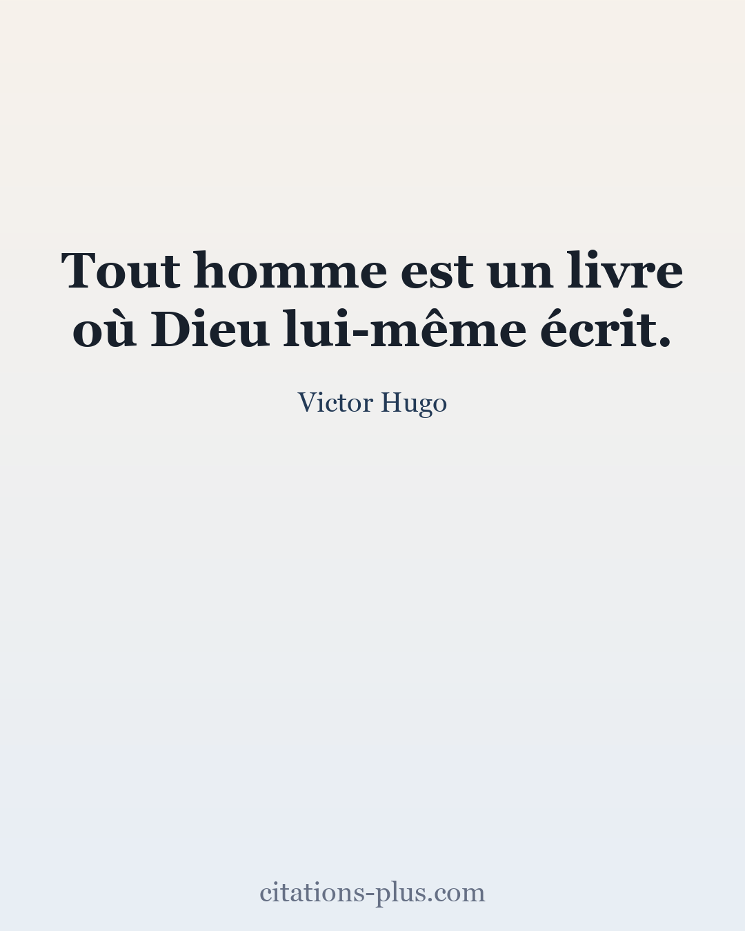 Carte Premium clair — Victor Hugo