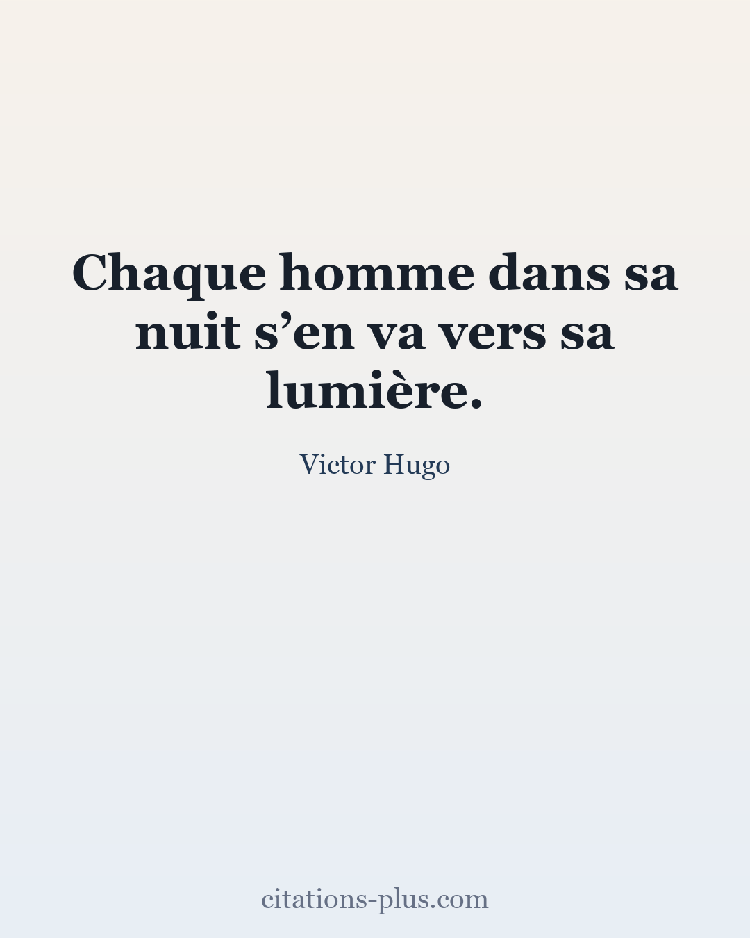Carte Premium clair — Victor Hugo
