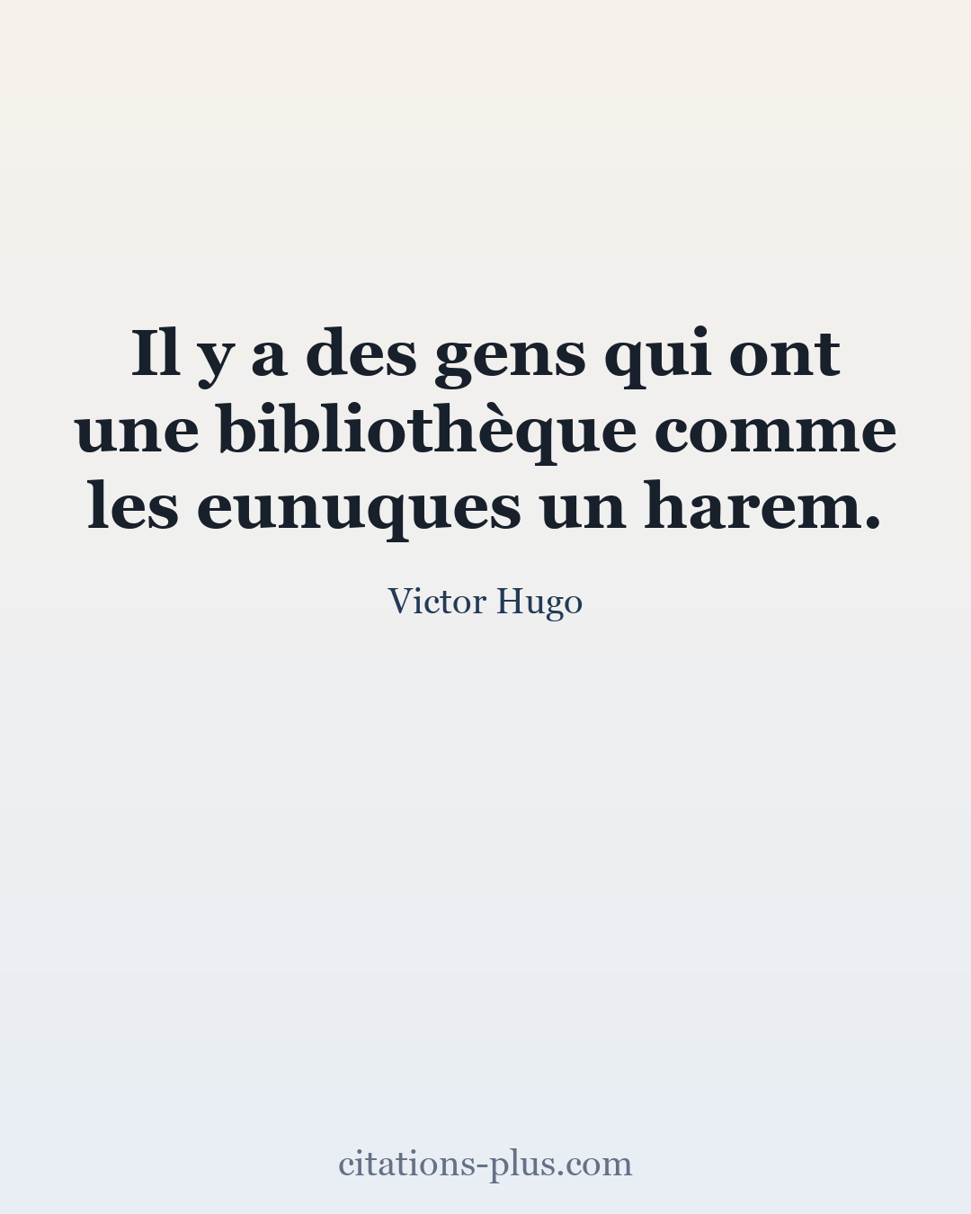 Carte Premium clair — Victor Hugo
