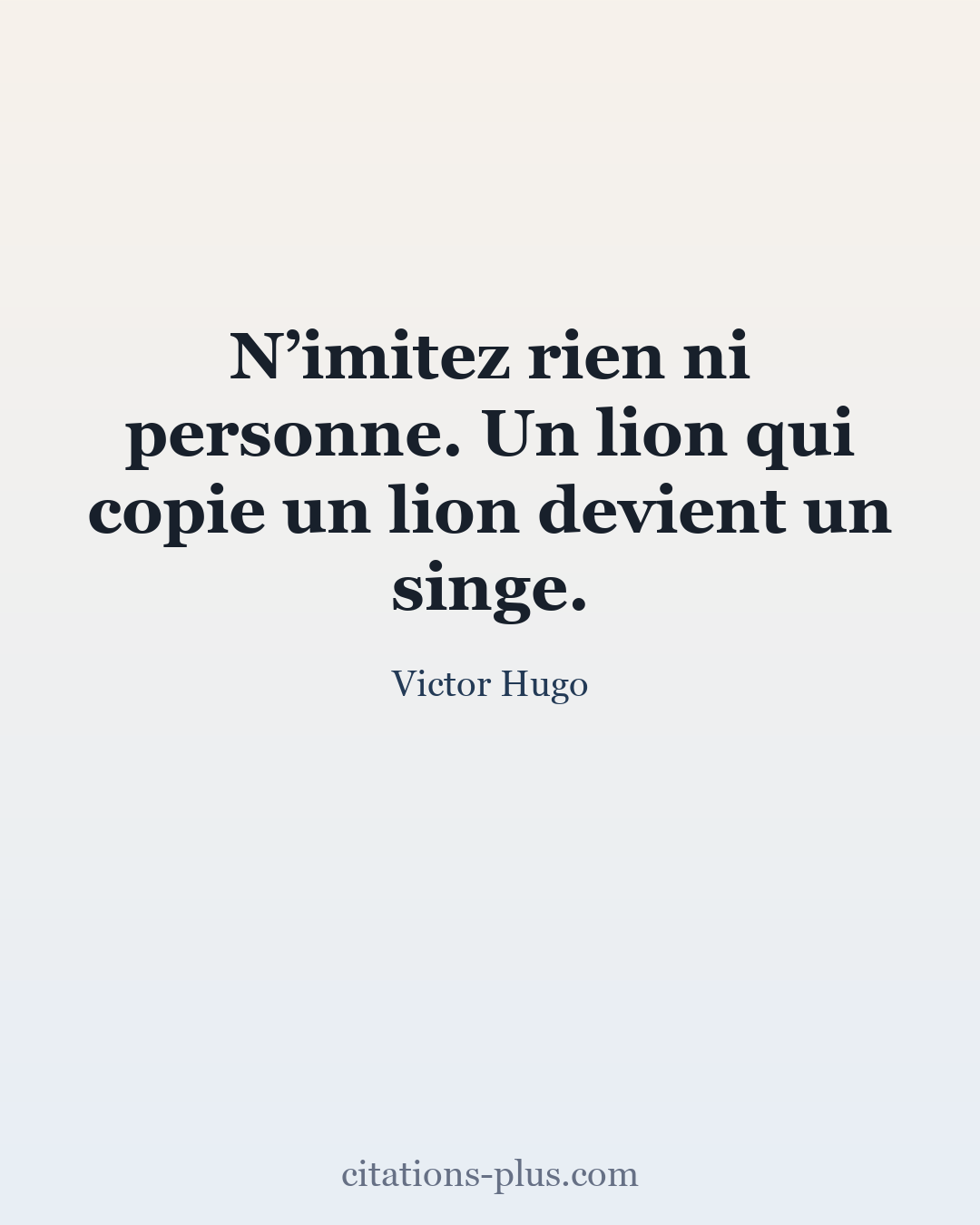 Carte Premium clair — Victor Hugo
