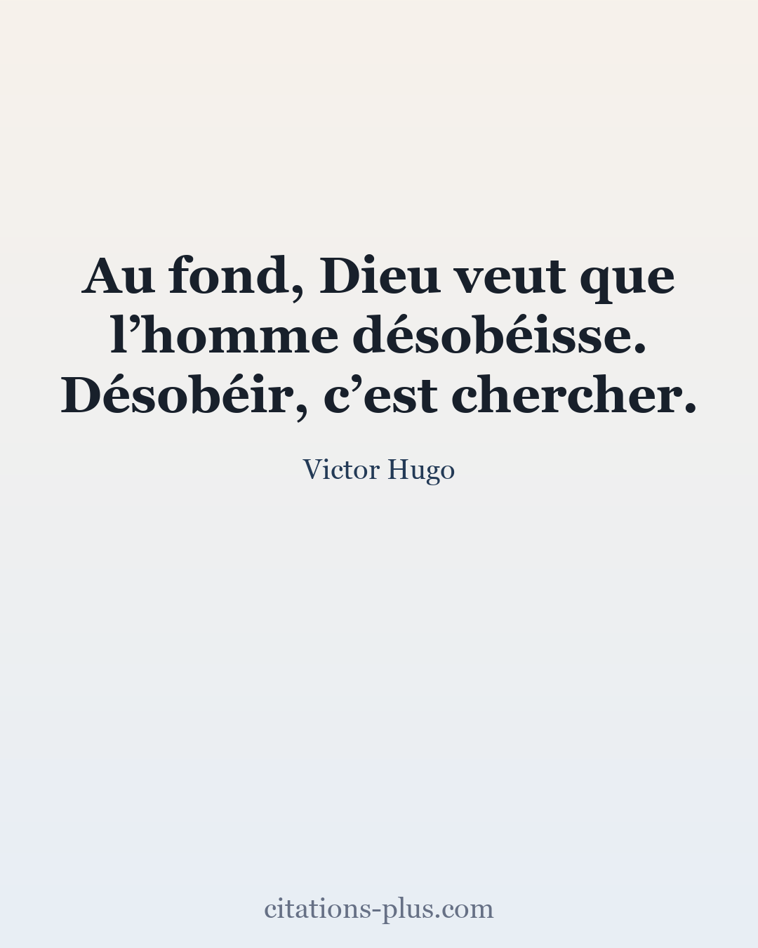 Carte Premium clair — Victor Hugo