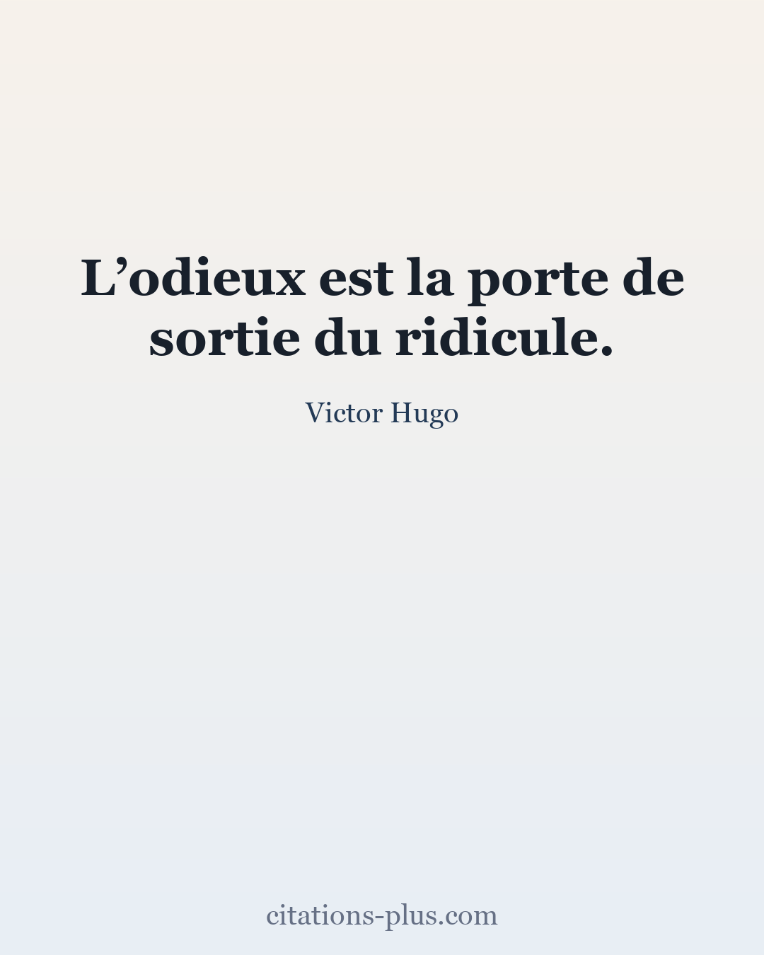 Carte Premium clair — Victor Hugo