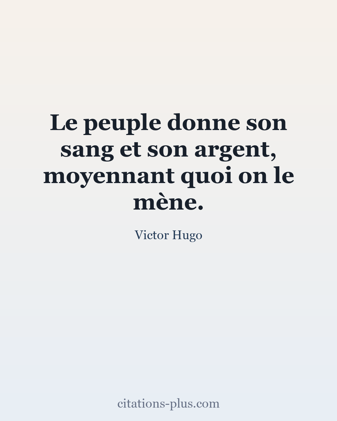 Carte Premium clair — Victor Hugo